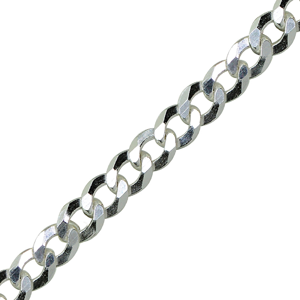 Sterling Silver Italian 5mm Diamond-Cut Cuban Curb Link Chain Necklace, 24 Inches-3