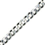 Sterling Silver Italian 5mm Diamond-Cut Cuban Curb Link Chain Necklace, 24 Inches