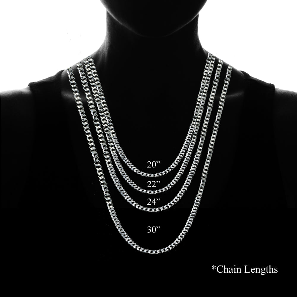 Sterling Silver 4.5mm Miami Cuban Curb Link Chain Necklace, 20 Inches-4