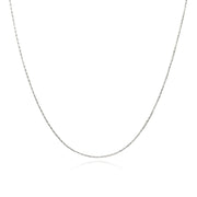 Sterling Silver Italian Thin 0.75mm Diamond-Cut Snake Chain Necklace, 16 Inches