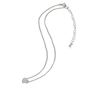 Sterling Silver Cubic Zirconia Heart Pave Dainty Choker Necklace