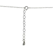 Sterling Silver Created White Opal & Cubic Zirconia Round Three Stone Dainty Bar Choker Necklace