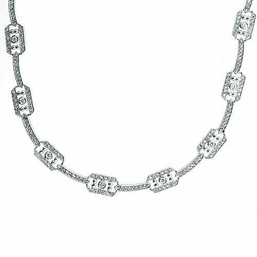 Princess of Monaco Created Diamond CZ Necklace.