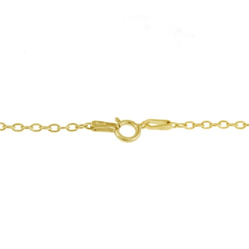 18K Gold over Sterling Silver Genuine Garnet Wave Necklace-2