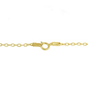 18K Gold over Sterling Silver Genuine Garnet Wave Necklace