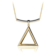Gold Tone over Sterling Silver Triangle and Bar Adjustable Necklace 24 Inches