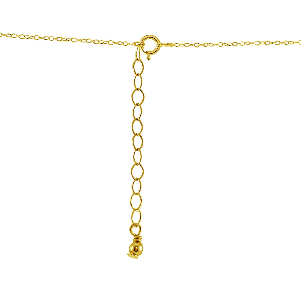 Yellow Gold Flashed Sterling Silver Small Dainty Round Created Alexandrite Choker Necklace-4