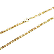Yellow Gold Flashed Sterling Silver 1.5mm Spiga Chain Necklace, 16 Inches