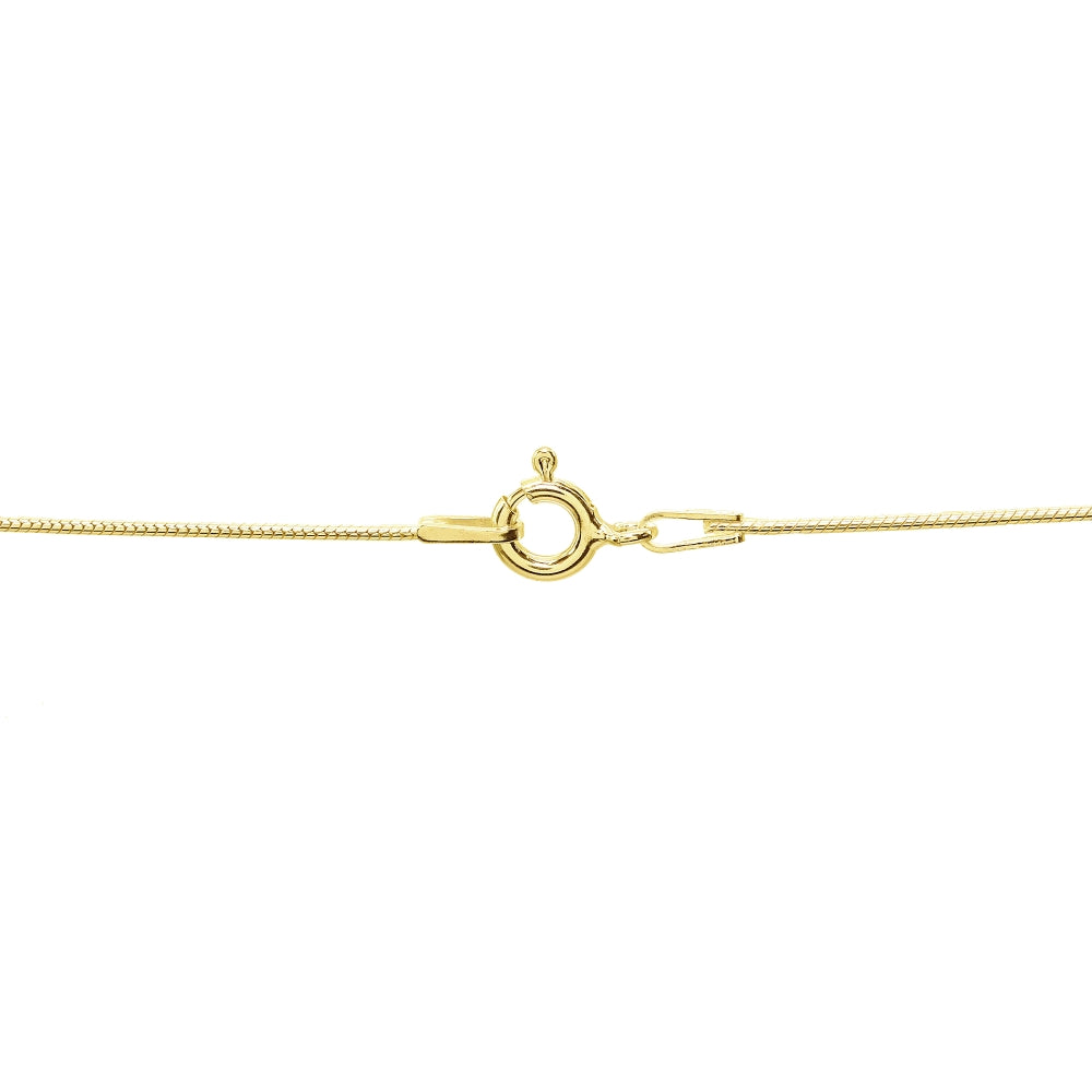 Yellow Gold Flashed Sterling Silver Italian .75mm Snake Chain Necklace, 16 Inches-2