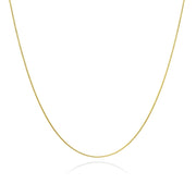 Yellow Gold Flashed Sterling Silver Italian .75mm Snake Chain Necklace, 18 Inches