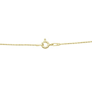 Yellow Gold Flashed Sterling Silver Italian .75mm Diamond-Cut Snake Chain Necklace, 18 Inches