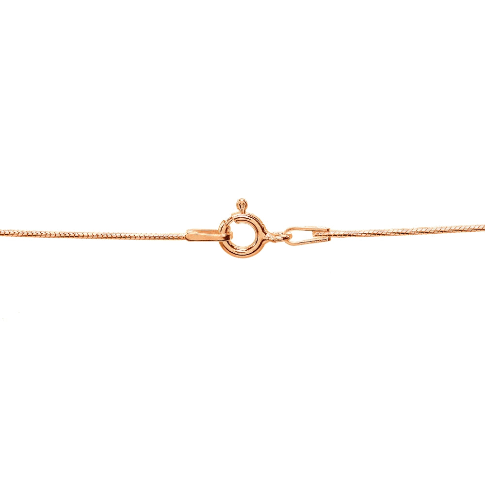 Rose Gold Flashed Sterling Silver Italian .75mm Snake Chain Necklace, 16 Inches-2