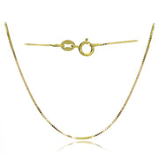 14K Yellow Gold .6mm Box Italian Chain Necklace, 16 Inches