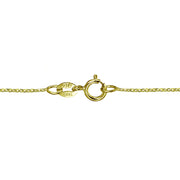 14K Yellow Gold 1.4 Diamond-Cut Cable Italian Chain Necklace, 16 Inches