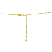 14K Yellow Gold Italian Chain Hammered Mariner Three-Layer Dainty Choker Necklace