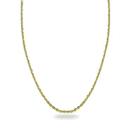 14K Gold Chain Twist Link Italian Adjustable Necklace