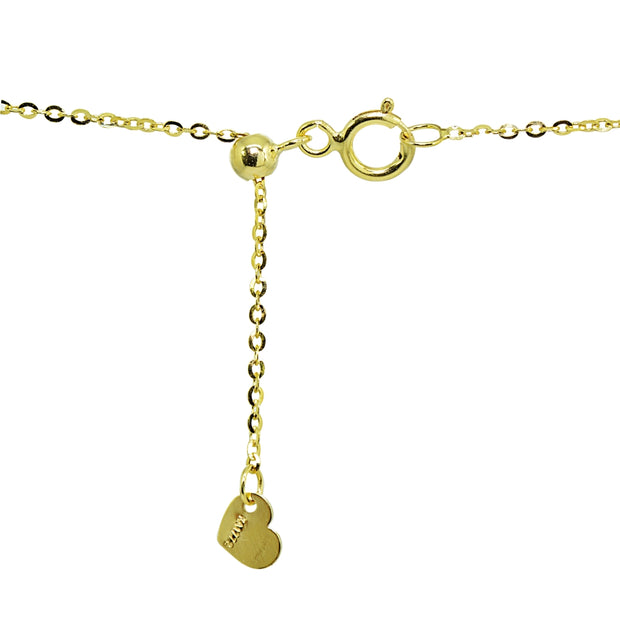 14K Gold Chain Twist Link Italian Adjustable Necklace