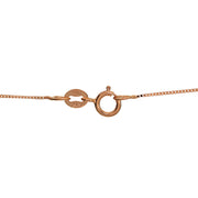 14K Rose Gold .6mm Box Italian Chain Necklace, 20 Inches