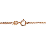 14K Rose Gold 1.3 Rock Rope Italian Chain Anklet, 16 Inches