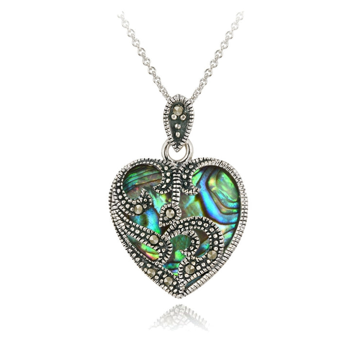 Abalone / Paua Seashell Heart Pendant Necklace – The ArtSea Shop & Studio