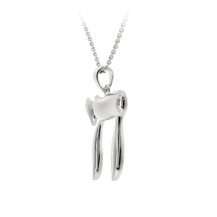 Sterling Silver Polished Chai Life Necklace