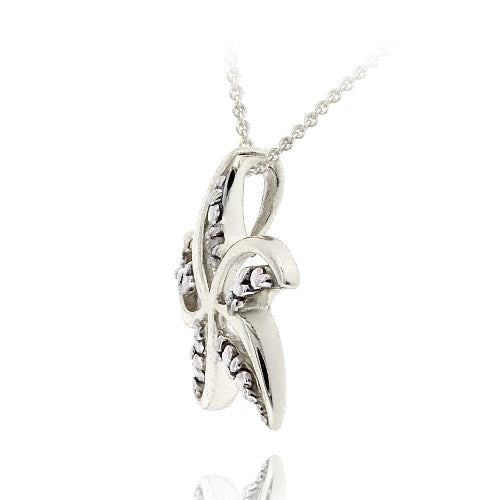 Sterling Silver Diamond Accent Starfish Necklace-3