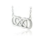 Sterling Silver Double Infinity Necklace