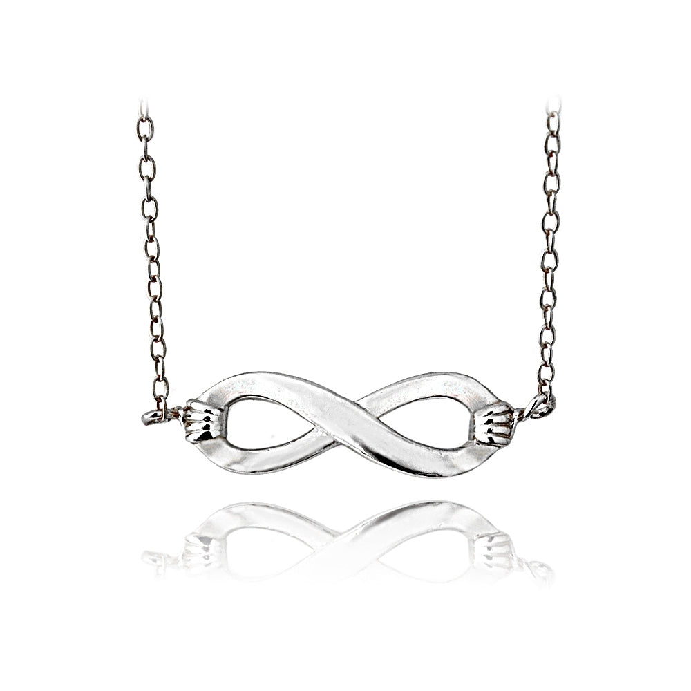 Sterling Silver Small Infinity Polished Necklace