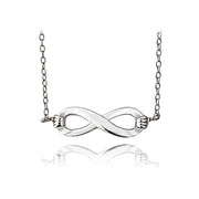 Sterling Silver Small Infinity Polished Necklace