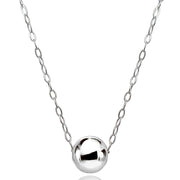 Sterling Silver High Polished 7mm Ball Bead Slide Necklace