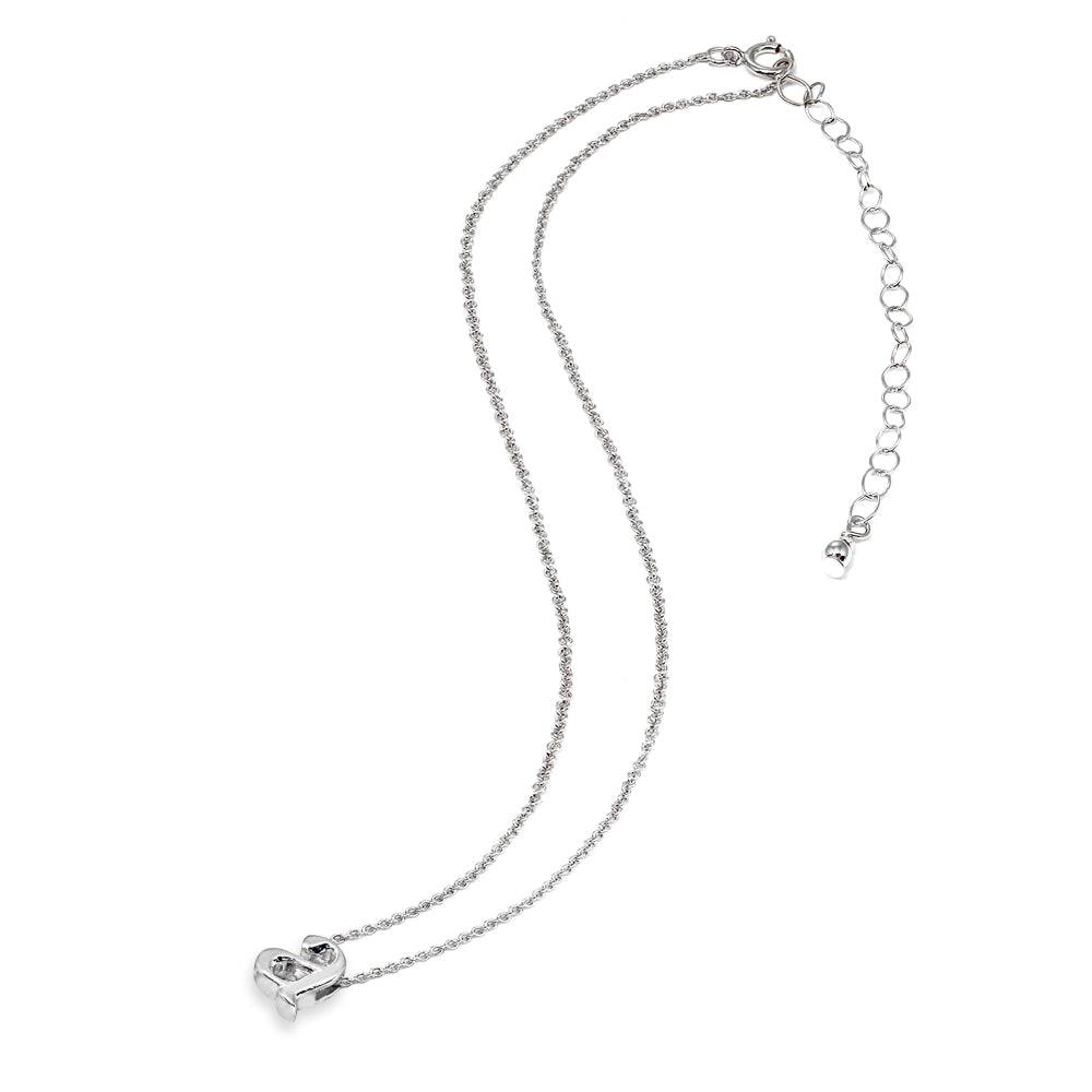 Sterling Silver A Letter Initial Alphabet Name Personalized 925 Silver Necklace, 15” + Extender-3