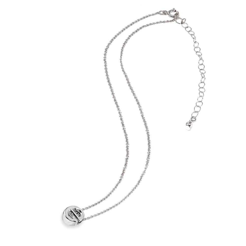 Sterling Silver E Letter Initial Alphabet Name Personalized 925 Silver Necklace, 15” + Extender-3