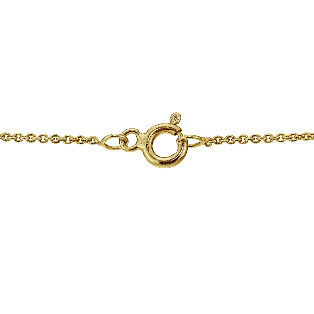 Yellow Gold Flashed Sterling Silver Cubic Zirconia Round Long Dangling Bar Bead Drop Necklace-2