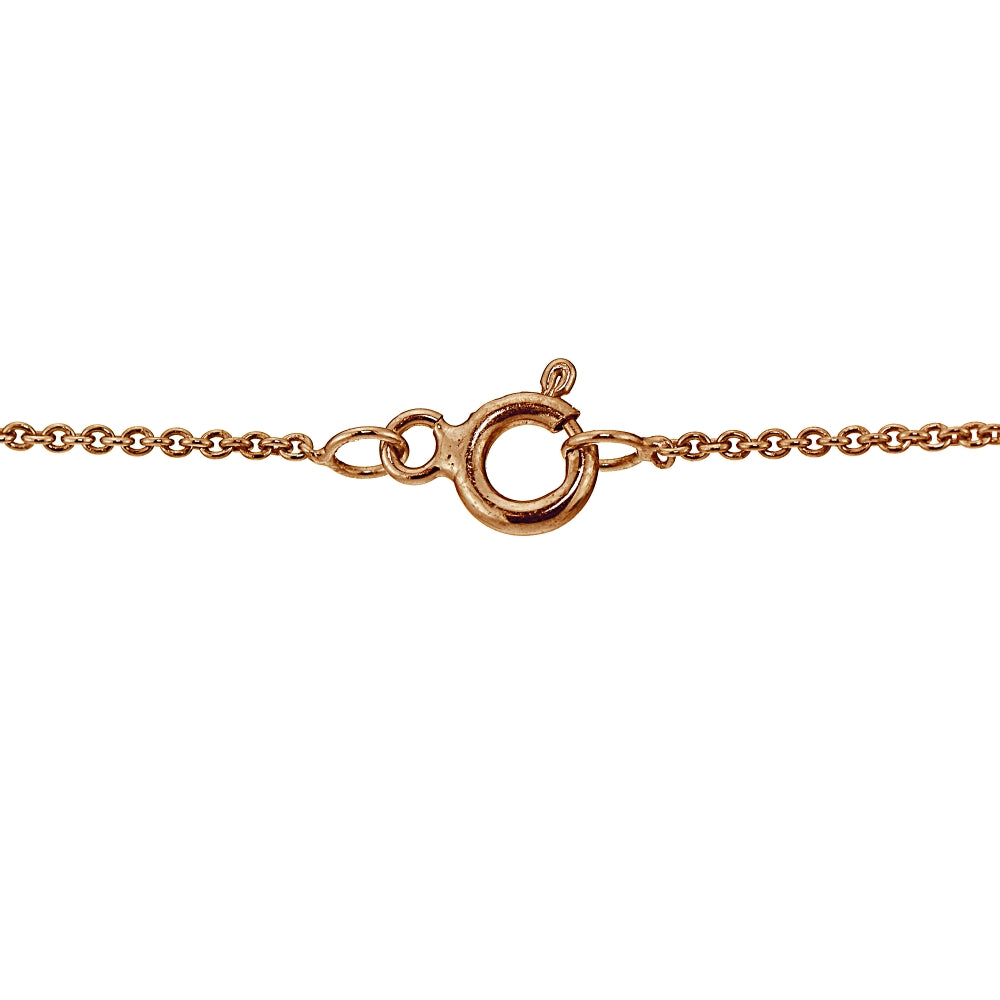 Rose Gold Flashed Sterling Silver Cubic Zirconia Round Long Dangling Bar Bead Drop Necklace-2