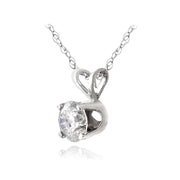 1/2 ct Round Diamond 14K Gold Solitaire Necklace (G-H, I2)