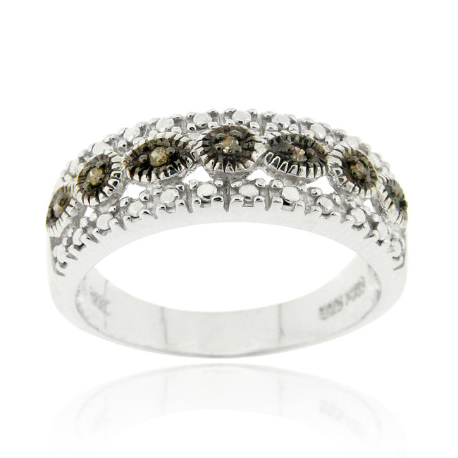 Sterling Silver 1/ct Black Diamond Band Ring