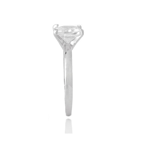Sterling Silver 2ct Princess Cut CZ Bridal Engagement Ring-2