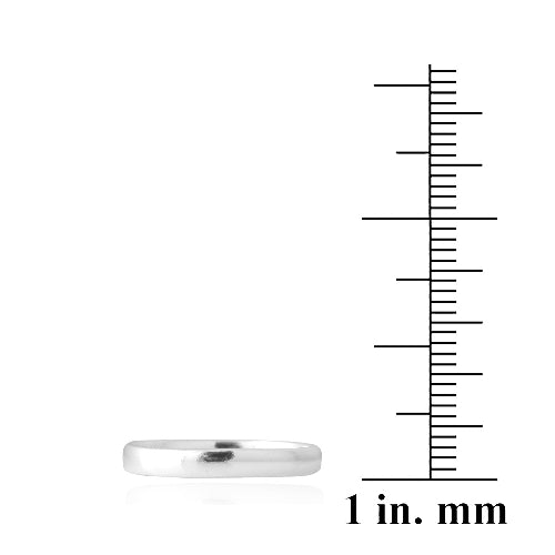 Sterling Silver 2.mm Classic Wedding Band Ring-4