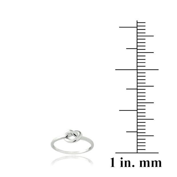 Sterling Silver Polished Love Knot Ring