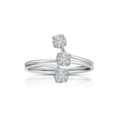 Sterling Silver Cubic Zirconia Three Stone Ring