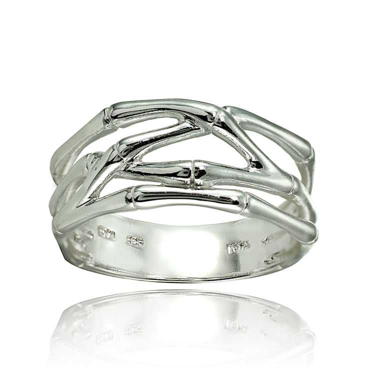 Sterling Silver High Polished Bone Wrap Ring