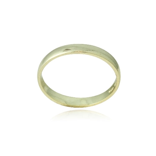 18K Gold over Sterling Silver 2.mm Classic Wedding Band Ring