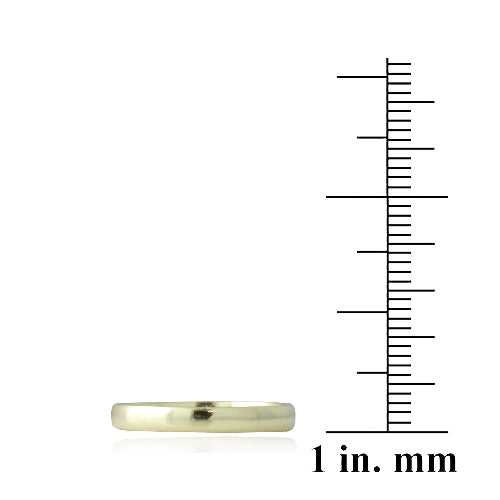 18K Gold over Sterling Silver 2.mm Classic Wedding Band Ring-4