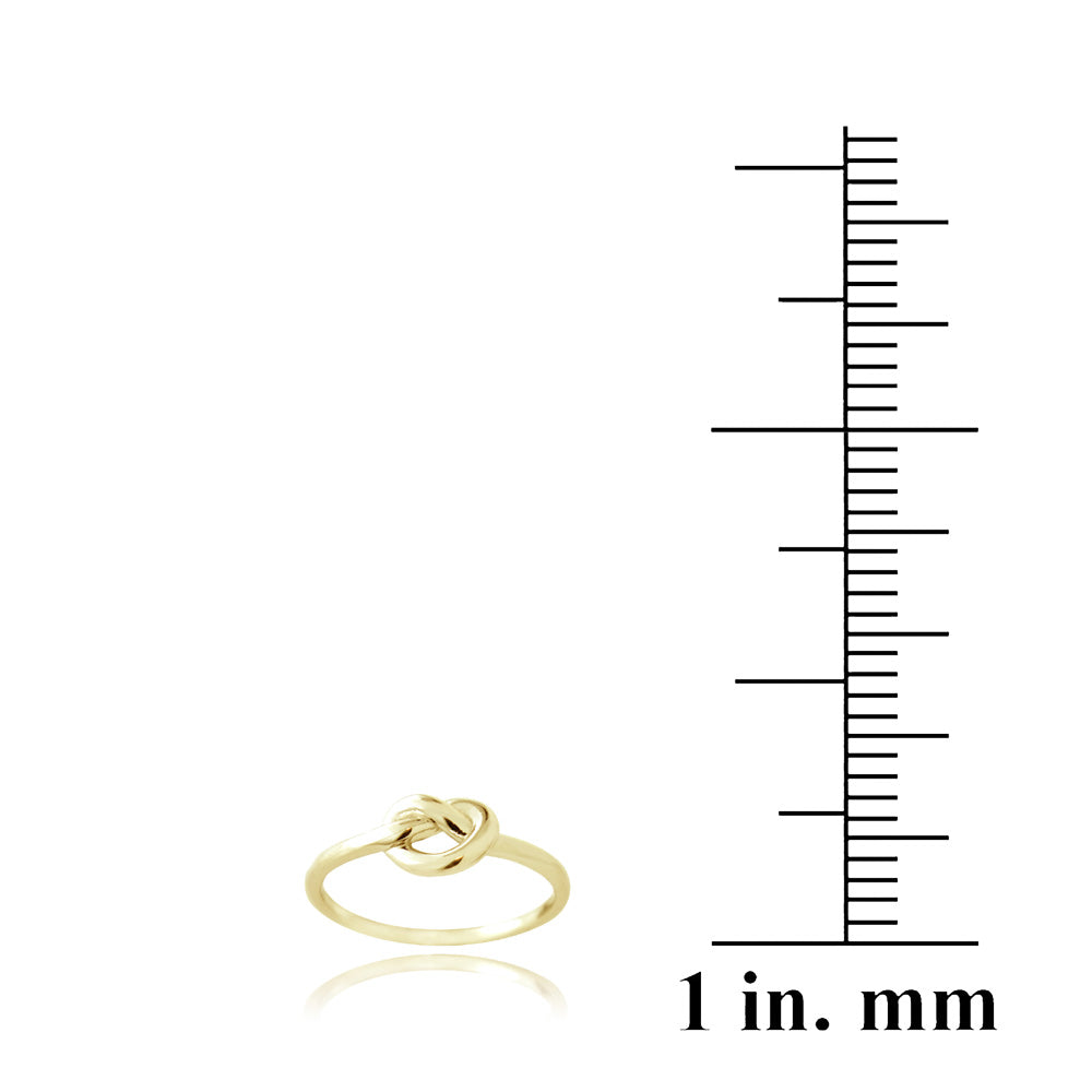 1K Gold over Sterling Silver Polished Love Knot Ring-3