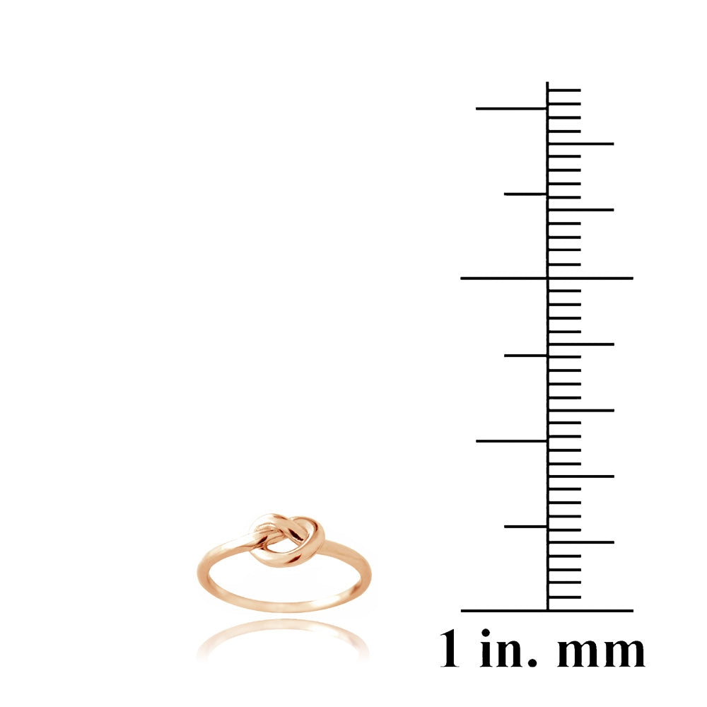 Rose Gold Tone over Sterling Silver Polished Love Knot Ring-3