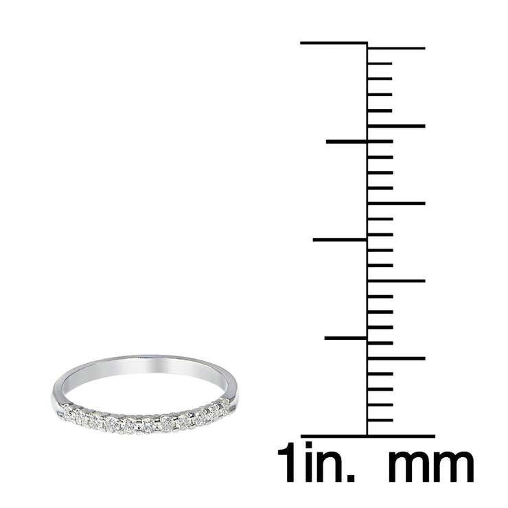 14K Gold 0.2ct TDW Diamond Half Eternity Band Ring (G-H, I2)