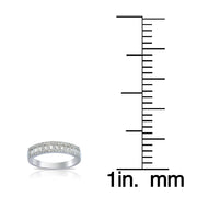 14K Gold 0.0ct TDW Diamond Half Eternity Band Ring (G-H, I2)