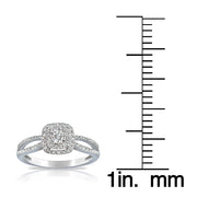 14K Gold 0.3ct TDW Diamond Square Engagement Ring (G-H, I2)