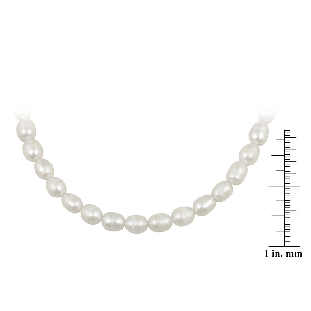 Sterling Silver Freshwater Cultured Pearl Jewelry Necklace, Bracelet Earring Set-2