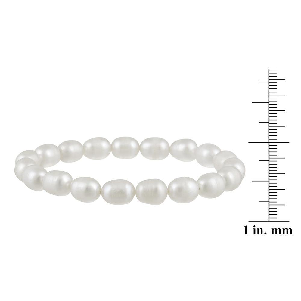 Sterling Silver Freshwater Cultured Pearl Jewelry Necklace, Bracelet Earring Set-3